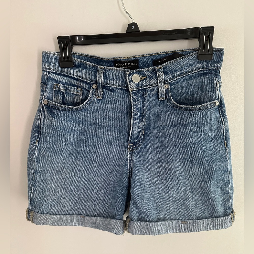 Banana republic high rise denim shorts